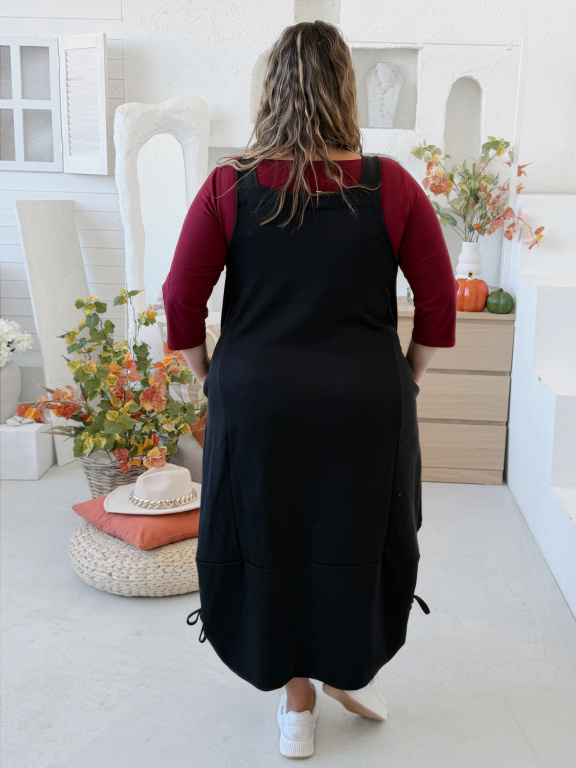Laclové šaty Myself do 4XL - černé