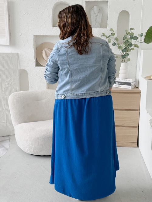 Šaty Sunny Comfort do 5XL - královsky modré