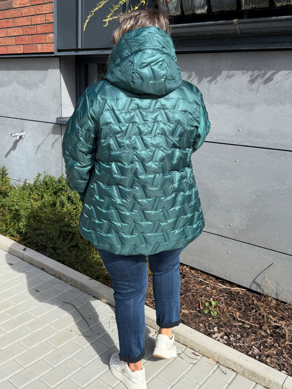 Přechodová bunda Trendy do 3XL - smaragdová