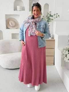 Šaty Perfect Feel do 5XL - starorůžové