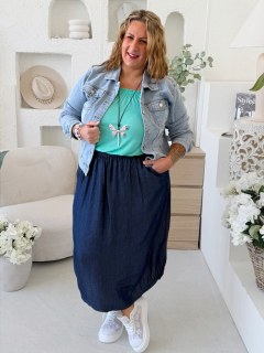 Sukně Espana do 4XL denim tmavší