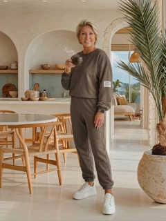 Máslová tepláková souprava Chica od S do 2XL - tmavší fango
