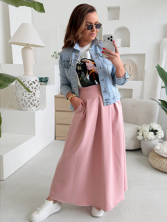 Sukně áčková Lara od S do L - pudrová