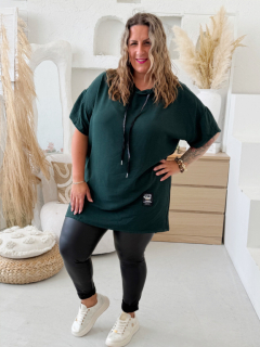 Halenka Sporty z nemačkavého materiálu - smaragdová