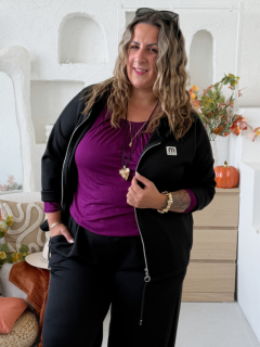 Máselková mikina Jefry do 4XL - černá