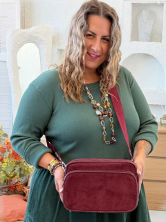 Crossbody kabelka Gabriel broušená eko kůže - vínová